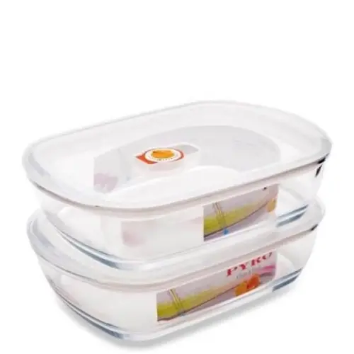 Bộ (3) Khay Nướng 400ml Thủy Tinh Pyro