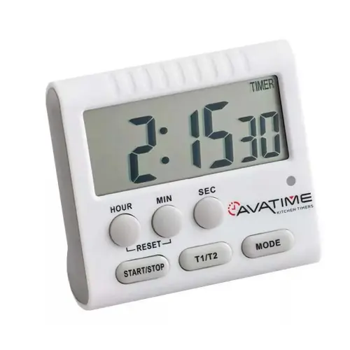 Đồng Hồ Hẹn Giờ Nấu Ăn Điện Tử AvaTime (Mỹ) Đếm Thời Gian 24 Giờ Kết Hợp Xem Giờ, Màn Hình Digital